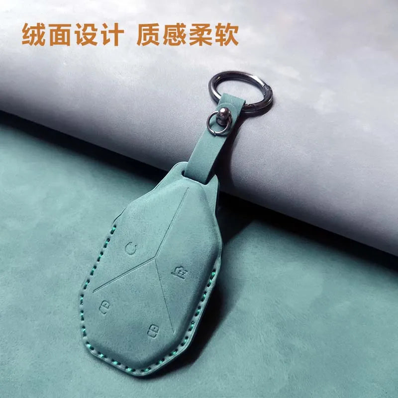 Car Remote Key Case Cover For BYD Equation Formula Leopard 5 8 3  Leather Keychain Shell Luxury Key Holder Protector Accessories