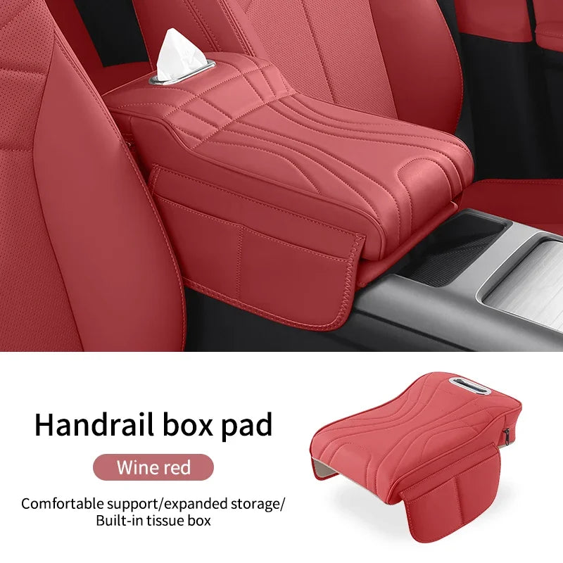 Center Thicken Armrest Box For Rox 01 Polestones 01 2023 2024 Protective Cover Height Pad Tissue Box Storage Car Armrest Pad