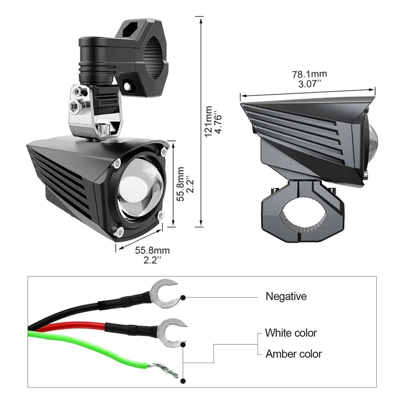 Universal Motorcycle Lights Auxiliary Headlight LED Spot Driving Fog Lights For BMW R1250GS ADV F800GS R 1250 GS LC Yamaha MT07