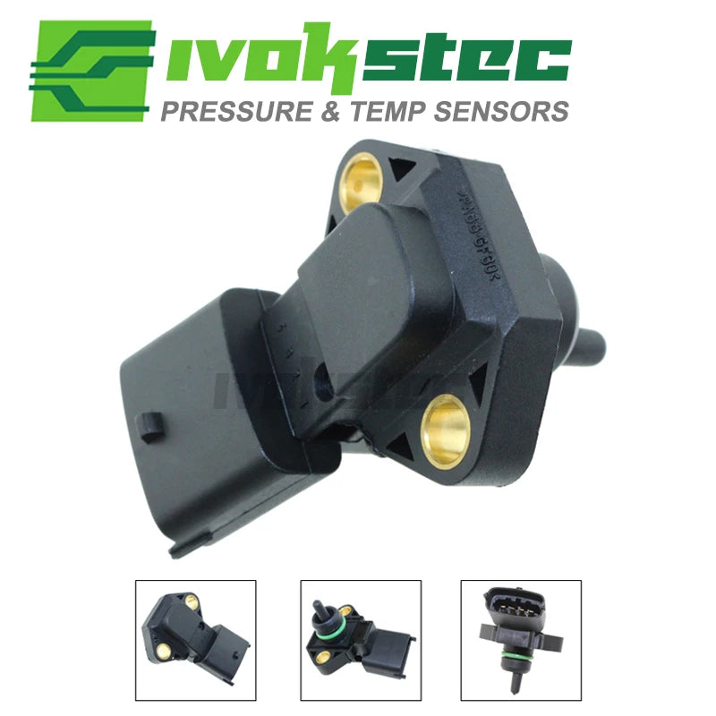 2.5BAR MAP Sensor, Intake Air Manifold Pressure For Land Rover Defender Cabrio Station Wagon Discovery II 2.5 Td5 MHK100640