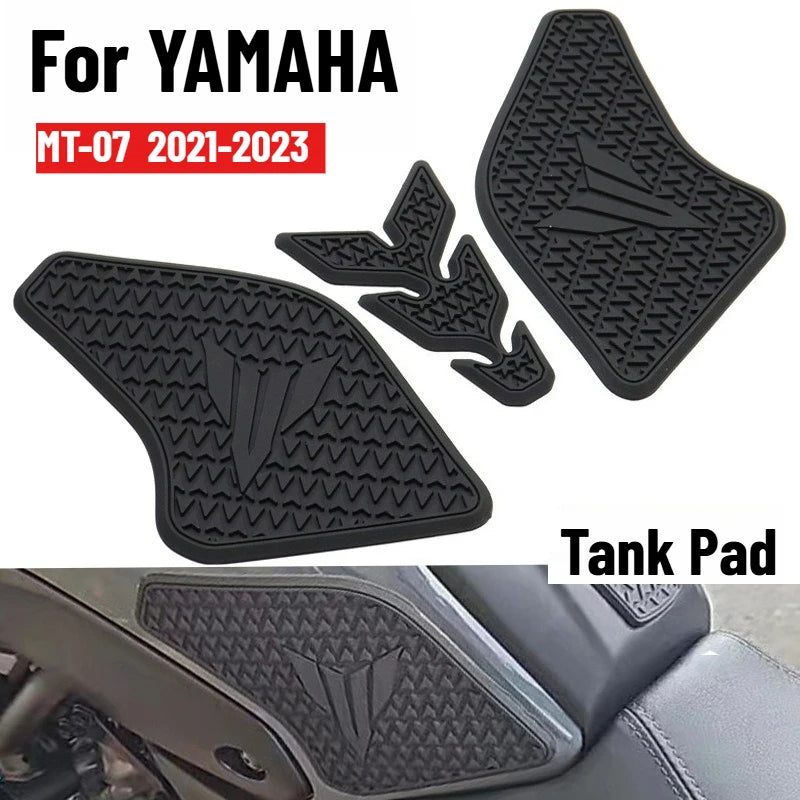 Rubber Sticker For YAMAHA MT-07 MT 07 MT07 2021-2023 Fuel Tank Stickers Non-slip Side Waterproof Pad Motorcycle Accessories