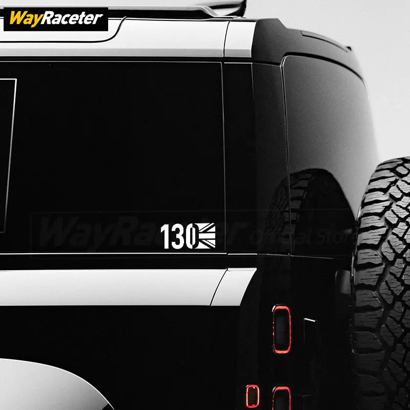 1 Piece Matte Black Trunk Sticker Side Fender Reflective Sticker Decal  For Land Rover Defender 90 110 130 Union Jack Accessorie