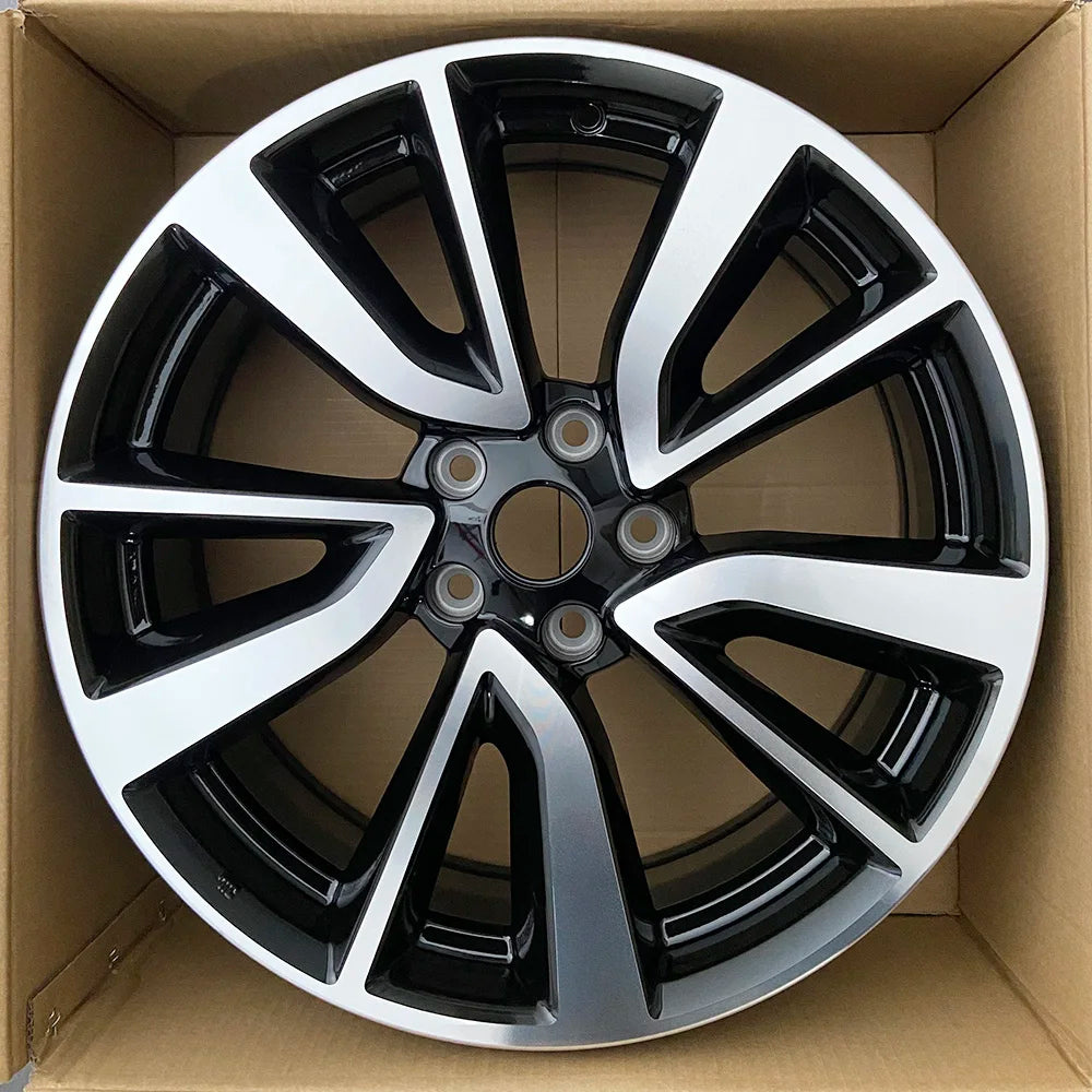 19x7.0 Inch Alloy Wheel Rim ET40 CB66.1 PCD 5x114.3 Black Machined Face Replica Rim Part#62748 Replacement Wheel Fit Nissan Rogue Sport 2017 2018 2019 2020 Aluminum Car Wheel Hub
