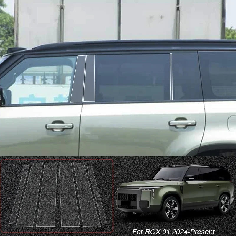 Car Protective Film Anti-Scratch B Pillar TPU For ROX 01 JISHI 01 2024-Present Auto Window Body Paint Sticker Accessories