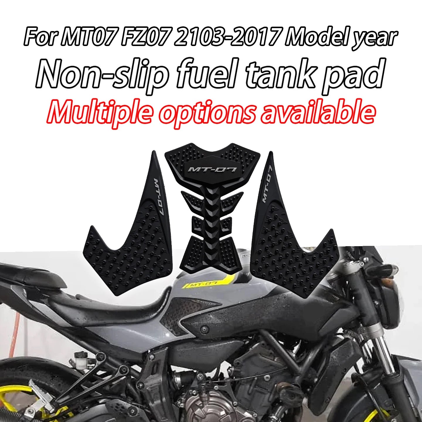 For YAMAHA MT07 FZ07 MT-07 MT FZ 07 2013 2014 2015 2016 2017 Motorcycle Fuel Tank Anti-skid Pad Knee pads Tank pad Side stickers