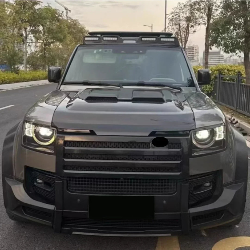 Auto Big Surround Kit For Land Rover Defender 2020-2024 Modified Luman Front Rear Bumper Engine Cover Side Skirt Car Accessories
