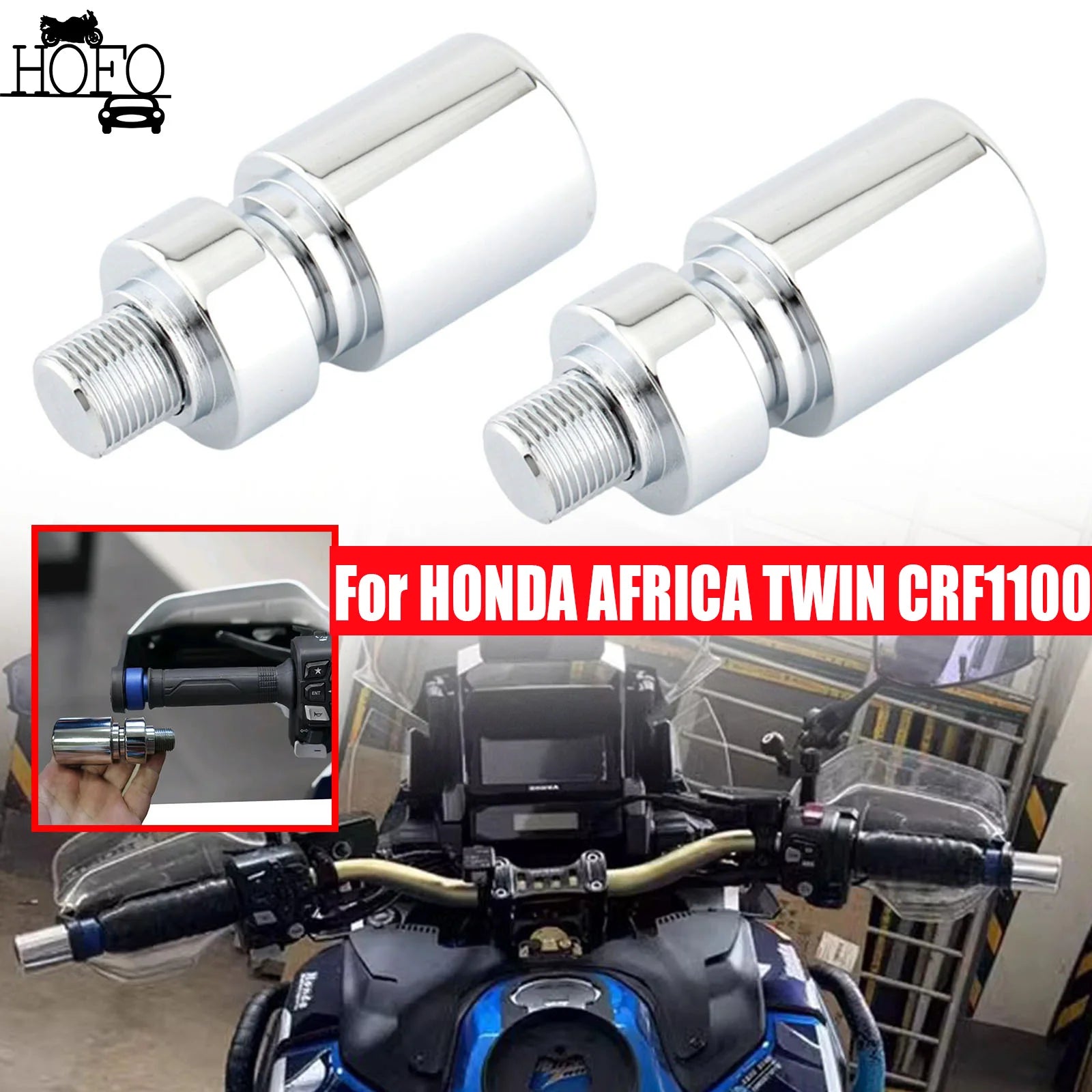 Motorcycle Handlebars Plug End Cap Grip Bar For HONDA AFRICA TWIN CRF1100 CRF1000 XADV750
