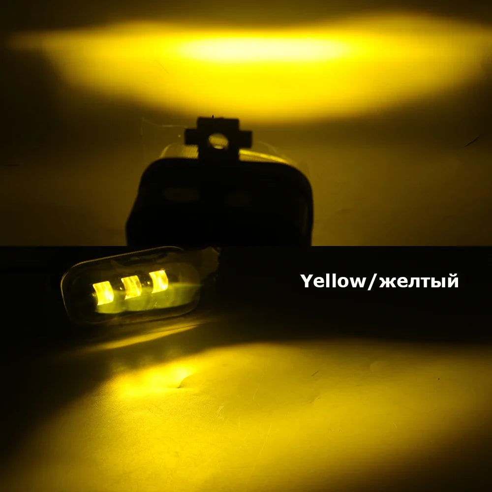مصابيح ضباب LED عالية الطاقة 40 واط لسيارة نيسان جوك F16 MK II 2019 2020 2021 2022 2023، مصباح أمامي بعدسة DRL 12 فولت أبيض أصفر