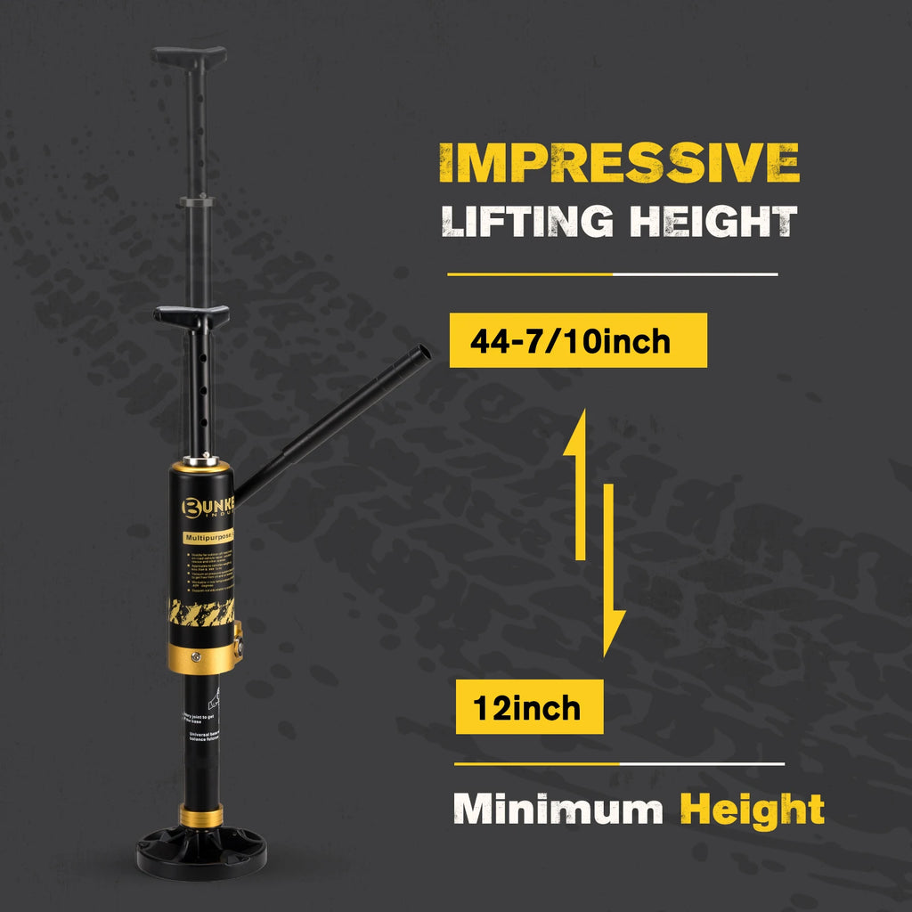 BUNKER INDUST Heavy Duty 19400lbs Portable Hydraulic Recovery Jack for Off-Road Vehicles 4x4 Truck Emergency Rescue Tool
