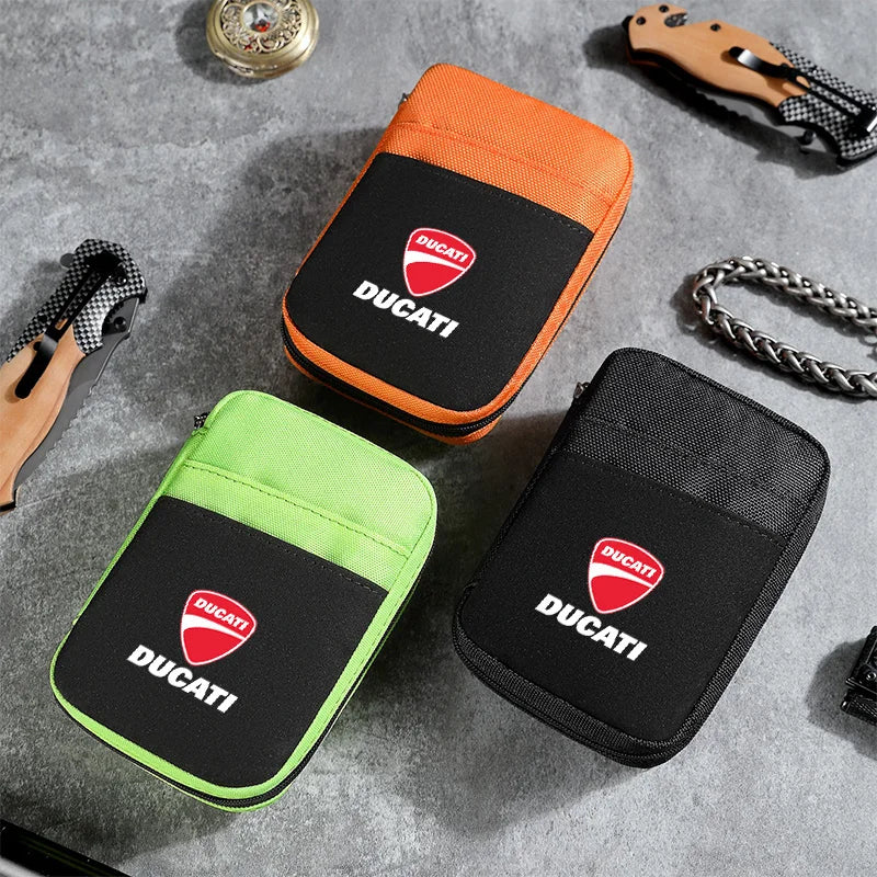 Motorcycle Logo Wallets Bank Card Coins Purses Moto Styling Accessories for Ducati Monster Panigale Superleggera V4 V2 Scrambler