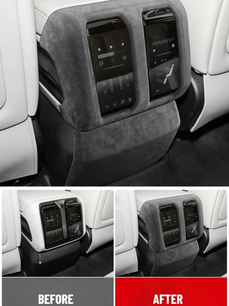 TOP SUEDE Overlays Interior Trims for BYD Formula Leopard 8 Door Panel, Central Control Shift Mat, Left and Right Air Vents