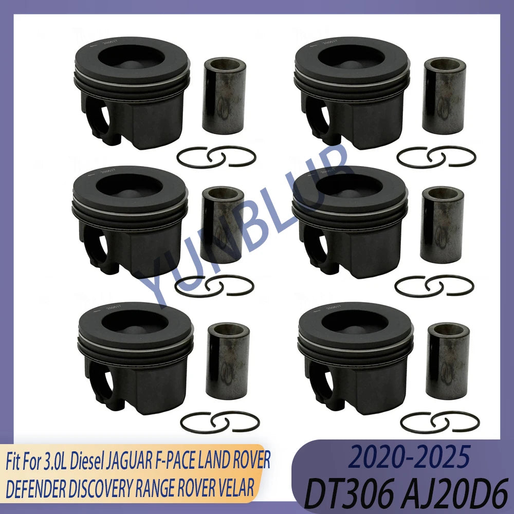STD Engine Forge Piston & Ring Kit Fit 3.0 L DT306 Diesel 20-24 For JAGUAR F-PACE LAND ROVER DEFENDER DISCOVERY RANGE ROVER