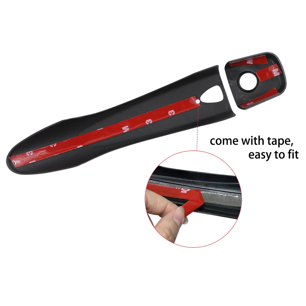 4pcs Matte Black Car Door Handles Decorative Cover Trim for Nissan Navara NP300 Frontier 2015 2016 2017 2018 2019 2020 2021 2022