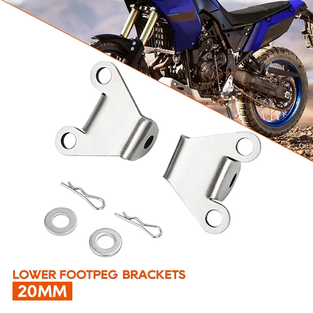 Footpeg Foot Peg For Yamaha 2019-2024 Tenere 700 XTZ 700 20MM Lowered Footpeg Lowering Brackets Tenere 700 Rally Edition 2024