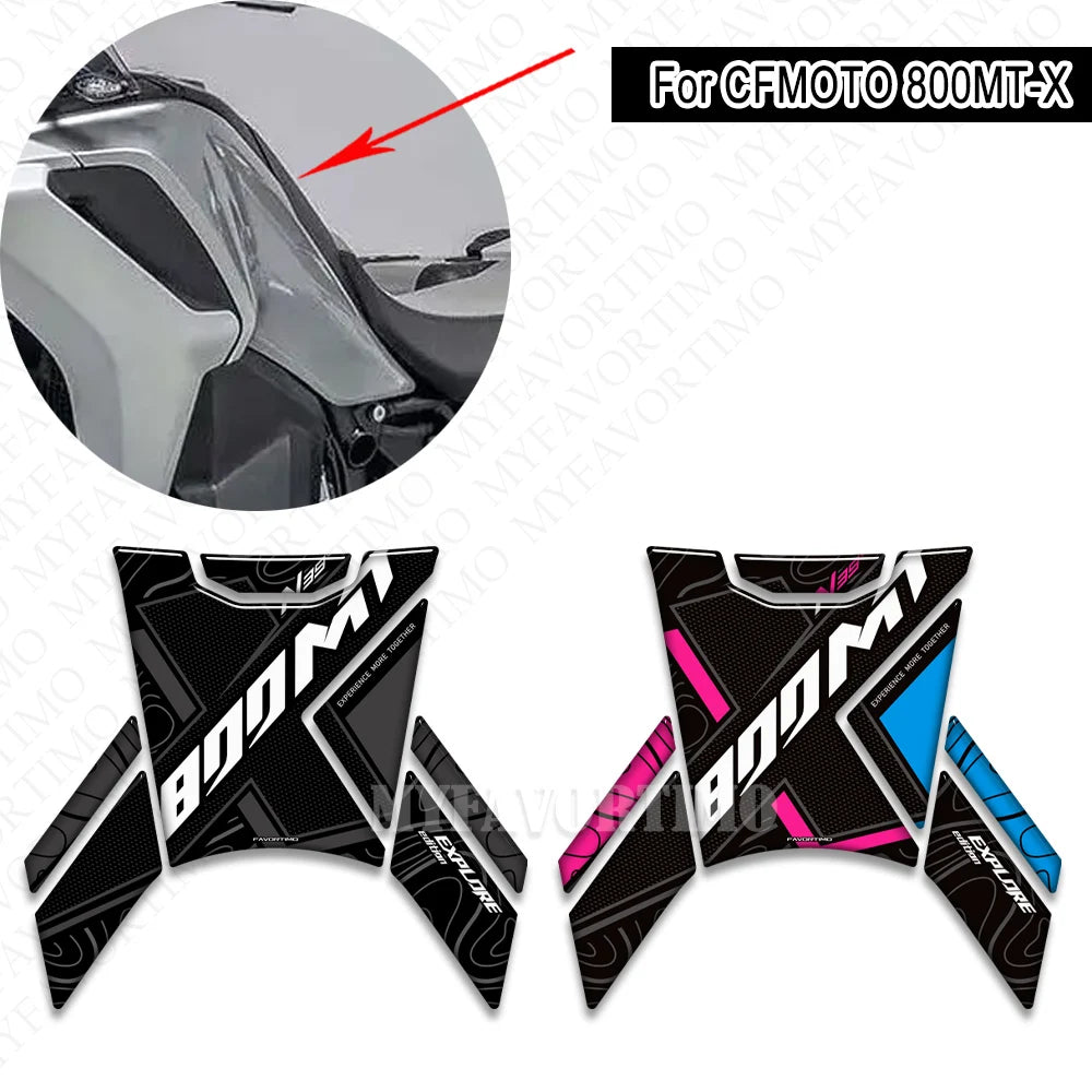For CFMOTO 800MT-X 800MT 800 MT - X Adventure Bike Motorcycle Body Fairing Protector Tank Knee Pad Stickers Decals Kit 2024 2025