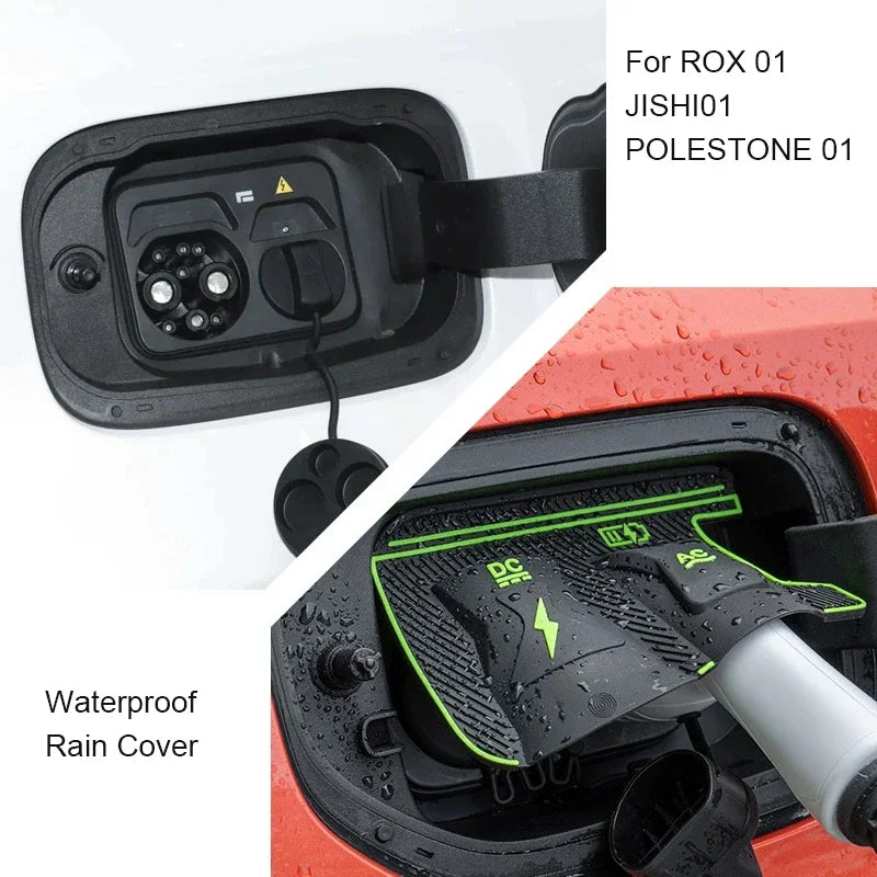 New Energy Car Charging Port Waterproof Cover Gun Charge Rain Cover For ROX 01 GEELY GALAXY L7 E5 EX5 E8 M9 GEOME STARRAY EM-i