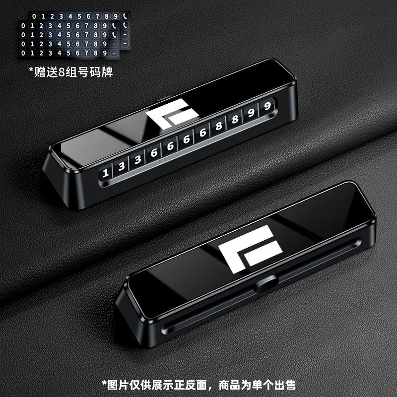 Dual Number Temporary Parking Sign Fit For Rox Adamas 01 2025 2026 Acrylic Mobile Phone Sign Interior Modification Supplies
