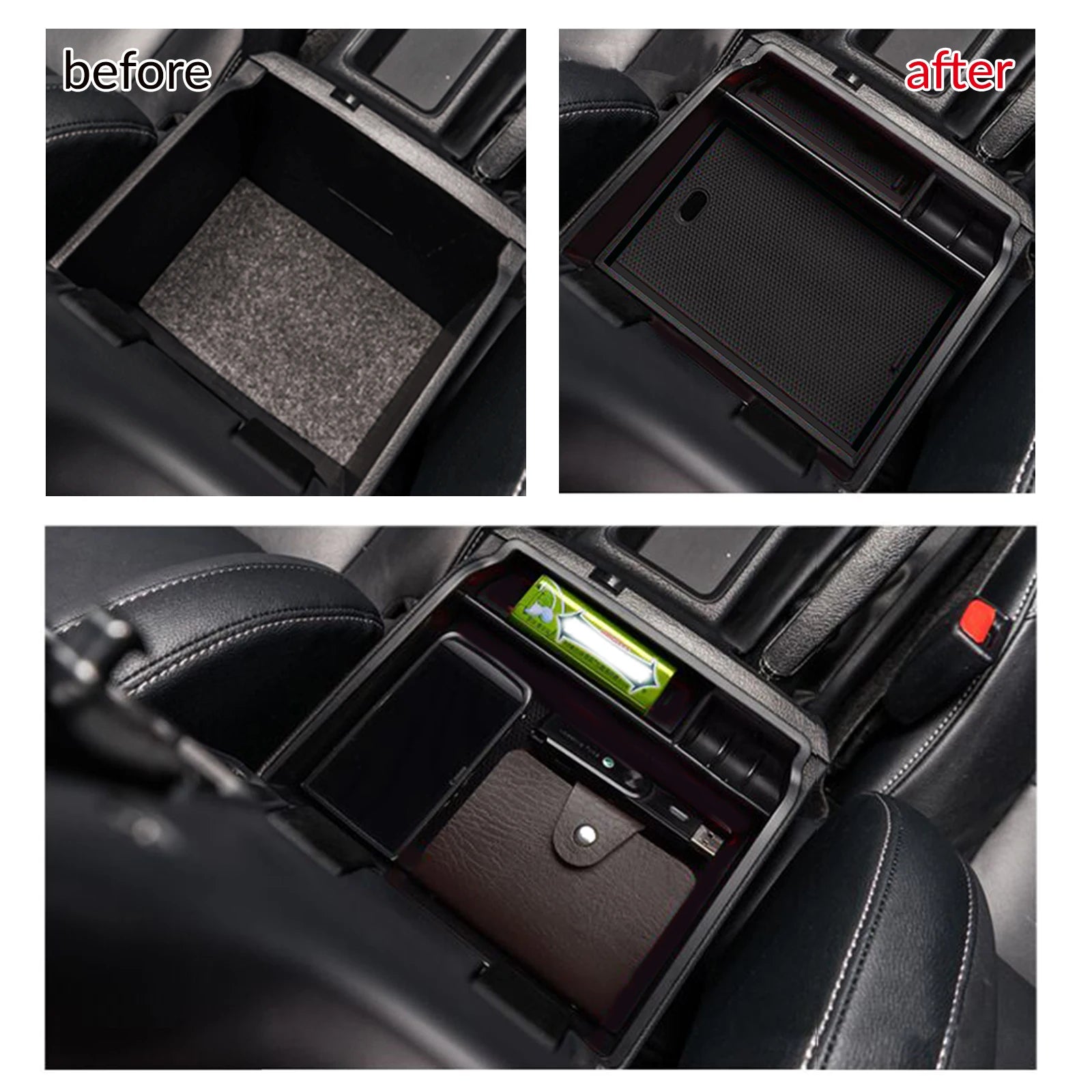 For Toyota Hilux 2015-2019 2020 2021 2024 Car Central Armrest Storage Box Center Console Organizer Tray Container Pallet Holder