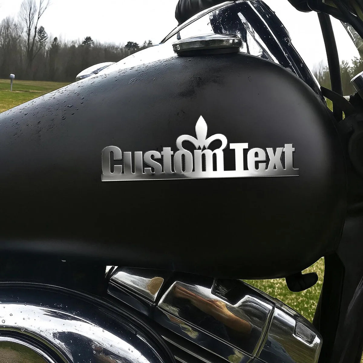 Classic Font Chic Crown Metal Car Styling Body Side Stickers Customization Logo Badge Emblem Motorbike Waterproof Accessories