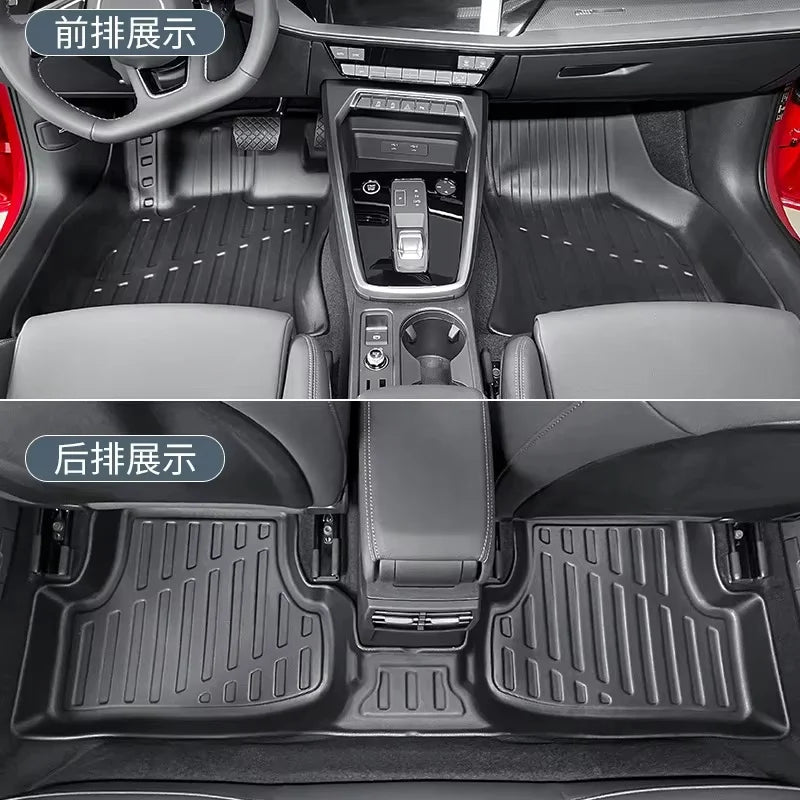 For Audi A3 Sportsback 2024 2025 TPE Floor Mats and Trunk Mats, 3D Waterproof Anti-Slip Backrest Mats (Not for Limousine Models)