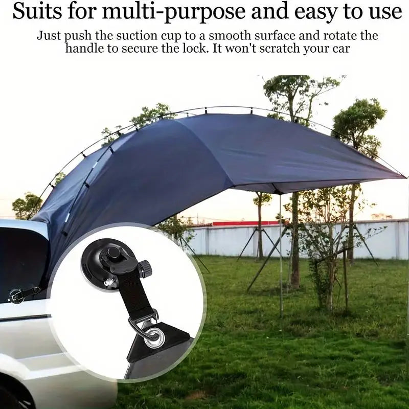 4Pcs Motorhomes Car Suction Cup Anchor Securing Hook Tie Down Universal Camping Tarp As Car Side Awning Outdoor Vans Accessories