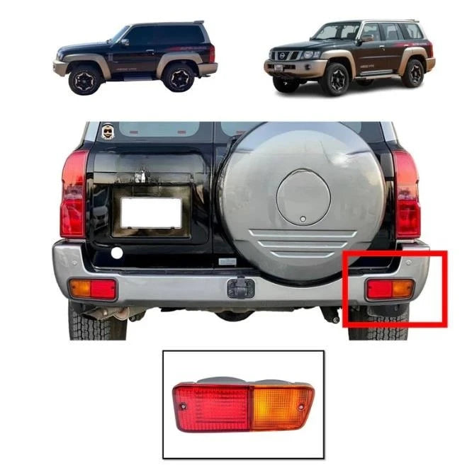 L or R Rear Bumper Lamp for Nissan Patrol Y61 Tail Bumper Light Not for Gr Small Stop Parking Turning Lamp with Bulb