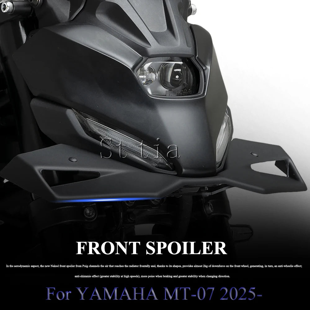 MT-07 New Motorcycle Front Spoiler Kit For Yamaha MT 07 MT07 2025- Downforce Naked Frontal Spoiler Winglet Aerodynamic Wing