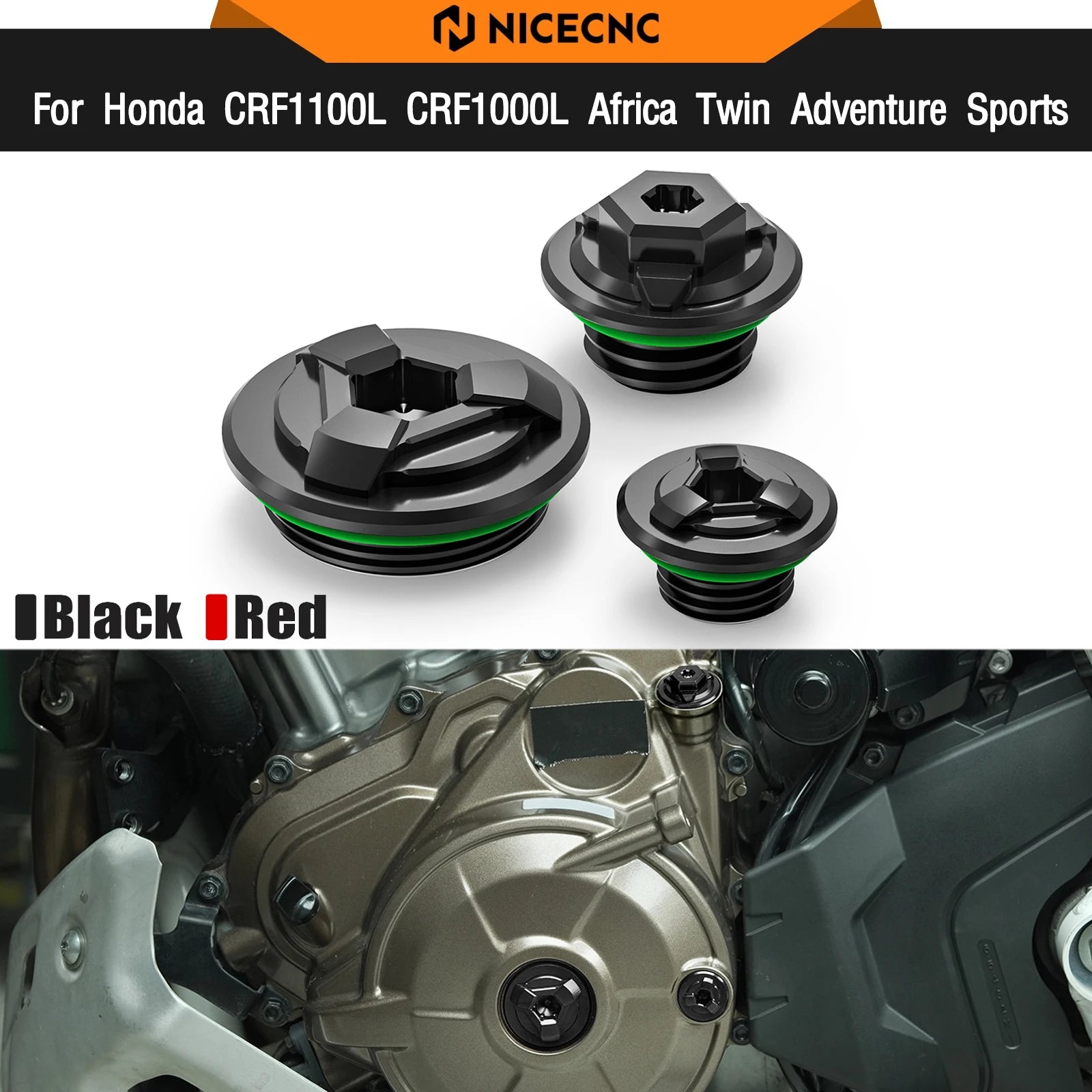 For Honda 2020-2026 CRF1100L Africa Twin CRF1100L Adventure Sports Engine Timing Oli Filter Cap Plug CRF1000L/ADV Sports 2016-19