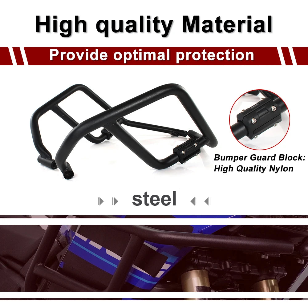 Motorcycle Fit For Yamaha Tenere 700 2019 2020 2021 2022 2023 2024 Bumper Upper Crash Bar Extensions Engine Guard Protector