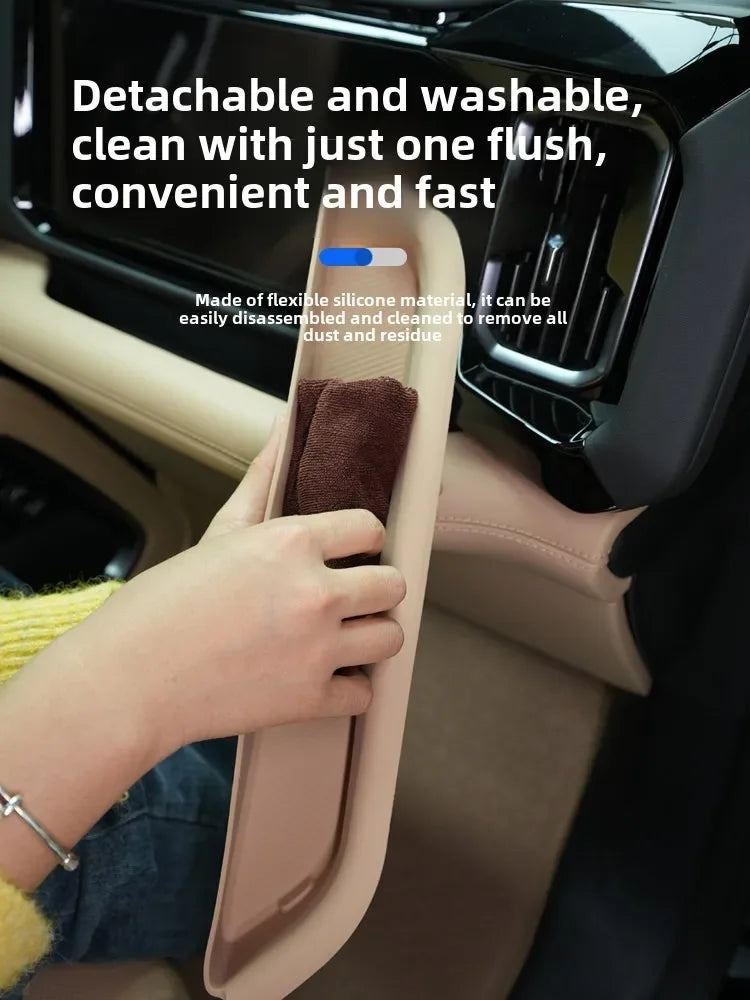 For BYD Leopard 8 2024 2025 Front Passenger Silicone Storage Box Pad Dustproof Console Instrument Organizer Protective Mat