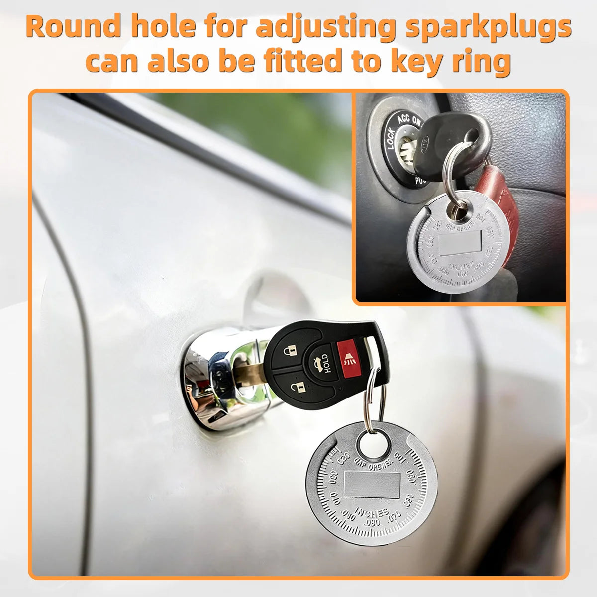 1/5/10pcs Coin Type 0.6-2.4mm Spark Plug Gap Measurement Tool For Automotive Parts Compact And Portable Universal Zinc Alloy