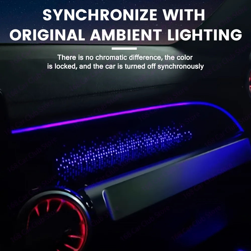 64 Colors Front Passenger Starlight Panel For Mercedes Benz GLB W247 X247 Car B-Class Central Control Panel LED Ambient Light