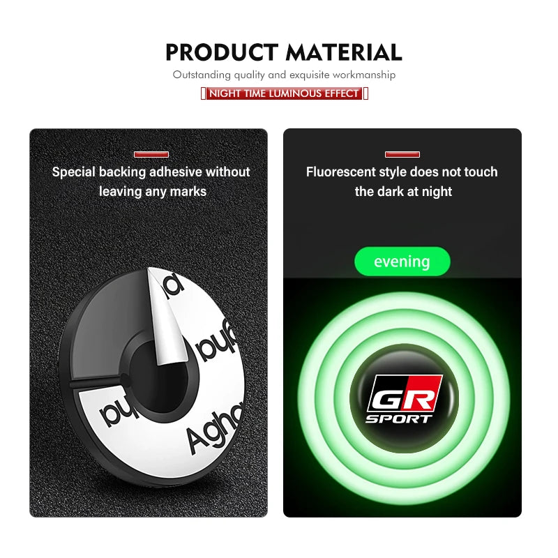 Car Logo Door Shock Absorbing Pad Sound Insulation Anti-collision Pad For Toyota Yaris Corolla Prius Auris CHR Land Cruiser RAV4