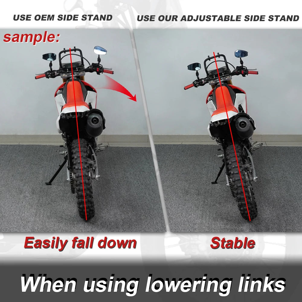 For Yamaha Tenere 700 2019 2020 2021 2022 2023 2024 Motorcycle Kickstand Adjustable Foot Side Support Parking Kickstand