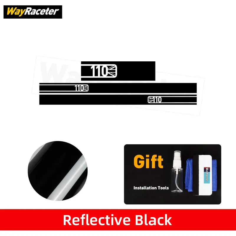 3 Pcs/Set Door Side Stripes Sticker Union Jack Hood Bonnet Decal For Land Rover Defender L663 110 2025 2024 2023 2020 Accessorie