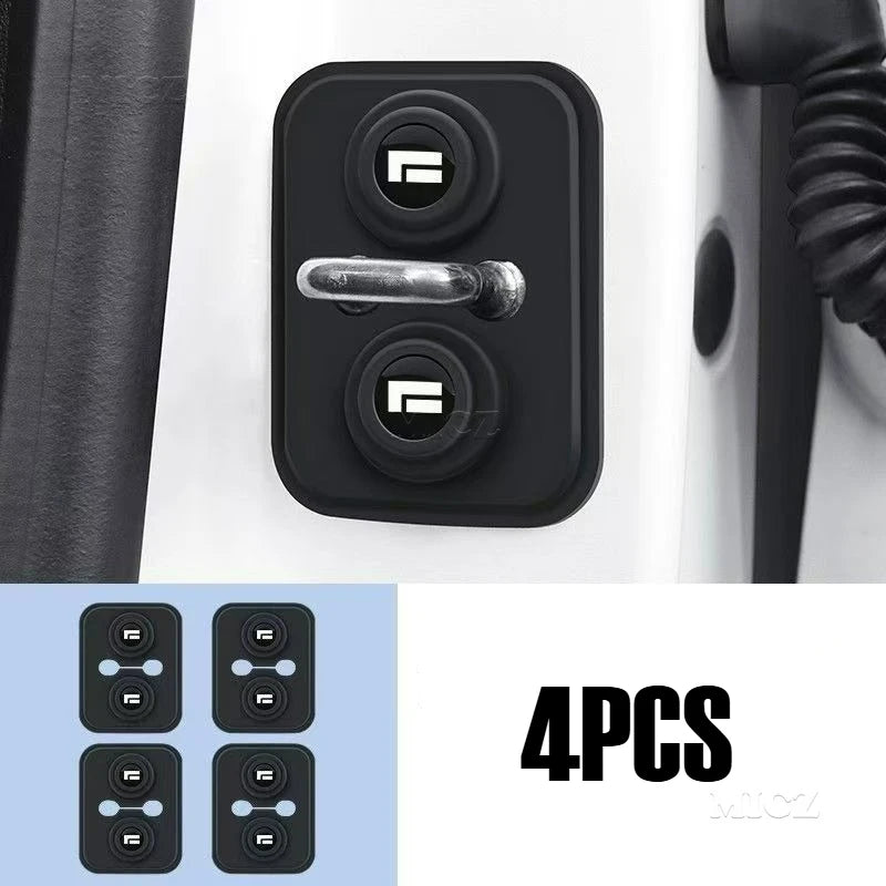 For ROX 01 Polestones 01 2023 2024 2025 Car Protect Door Mute Damping Cushion Silicone Lock Buckle Cover Pad Absorber Auto Parts
