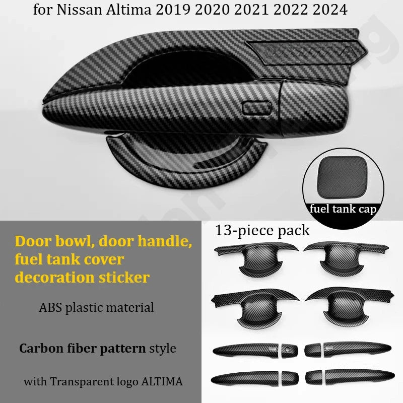 for Nissan Altima 2019-2024 Door bowl door handle decoration sticker/door handle anti scratch sticker/modified accessories