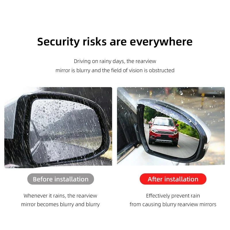 Car Rearview Mirror Rain Eyebrow Sticker Rainproof Cover For BYD Atto 3 Yuan Plus Han Tang EV F3 E6 Dmi Song F0 Qin Pro G3 Ea1