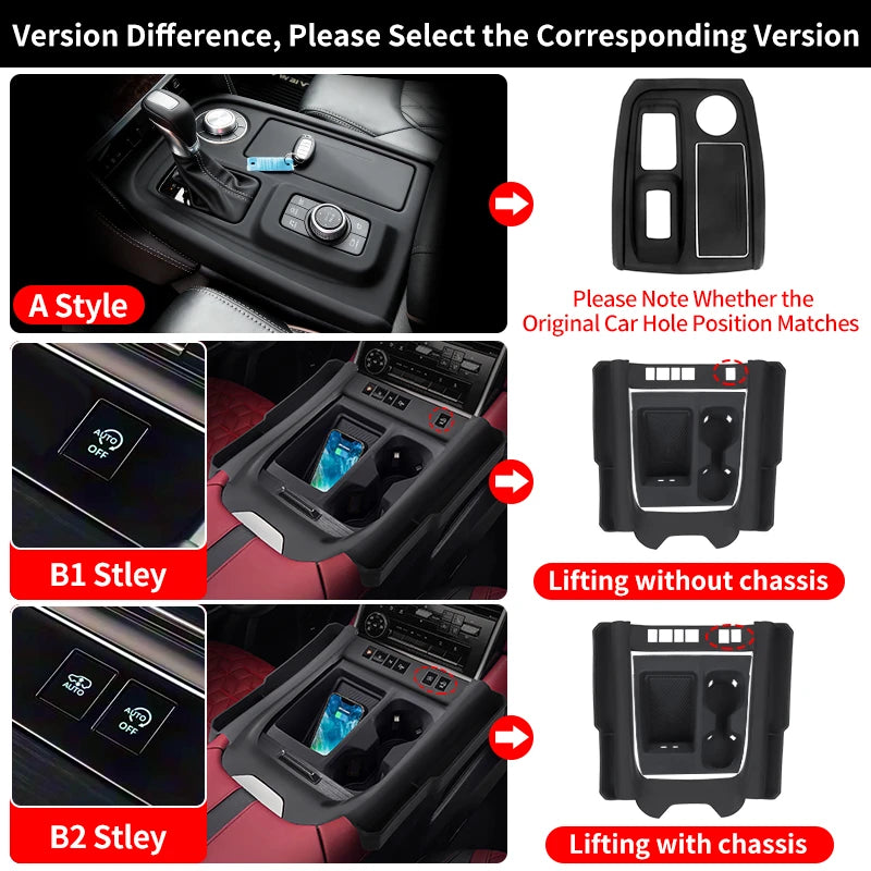 For 2020 2023 2025 2026 Nissan Patrol Y62 Y63 Center Console Silicone Cover Anti-Scratch Protective Case for Cup Holder Armrest