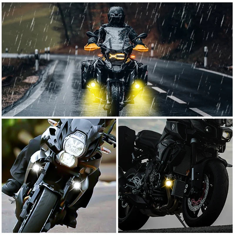 Universal Motorcycle Lights Auxiliary Headlight LED Spot Driving Fog Lights For BMW R1250GS ADV F800GS R 1250 GS LC Yamaha MT07