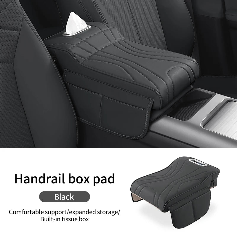 Center Thicken Armrest Box For Rox 01 Polestones 01 2023 2024 Protective Cover Height Pad Tissue Box Storage Car Armrest Pad