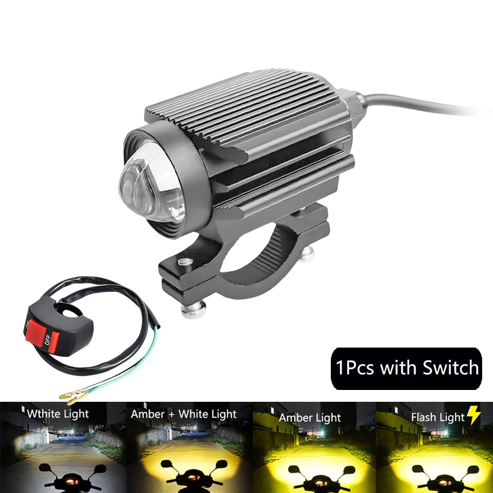 Additional LED Fog Lights Motorcycle Headlights For YAMAHA TENERE 700 MT10 DRAG STAR 400 BANSHEE FJR 1300 YZ250F VSTAR