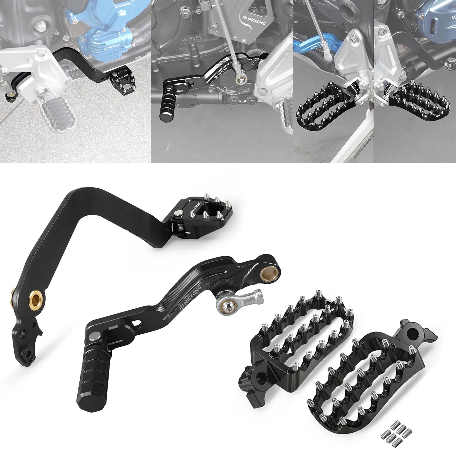 For Yamaha Tenere 700 /XTZ700 T700 2019-2024 Rear Brake Lever Pedal Gear Shifter Lever Foot Pegs Footrest