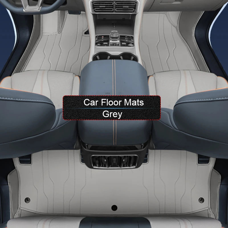 Custom Nappa Leather Car Foot Protect Mat For BYD SONG PLUS SEALION 6 SEAL U 2023-Present Luxury Waterproof Floor Pad Accessory