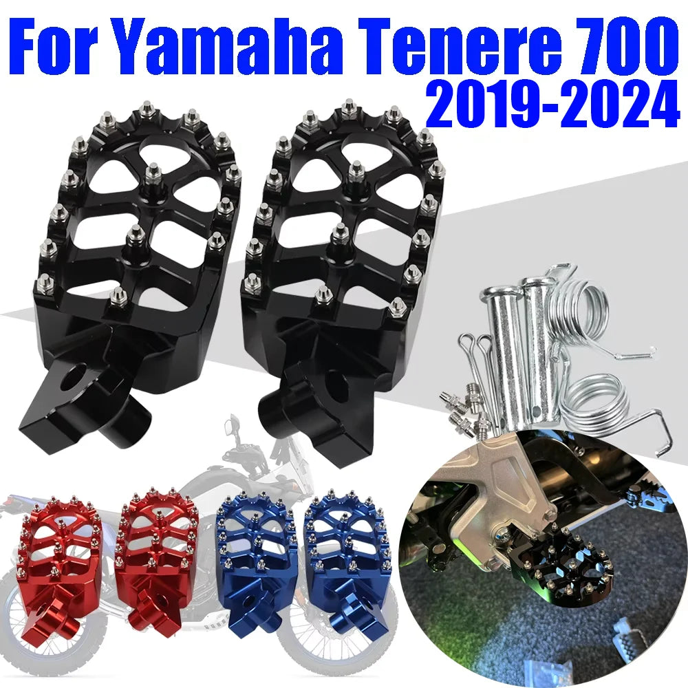 Motorcycle Foot Pegs Rest Pedal Footrest Footpegs For YAMAHA Tenere 700 T7 T700 RALLY World Raid XTZ700 XTZ 700 XT Accessories