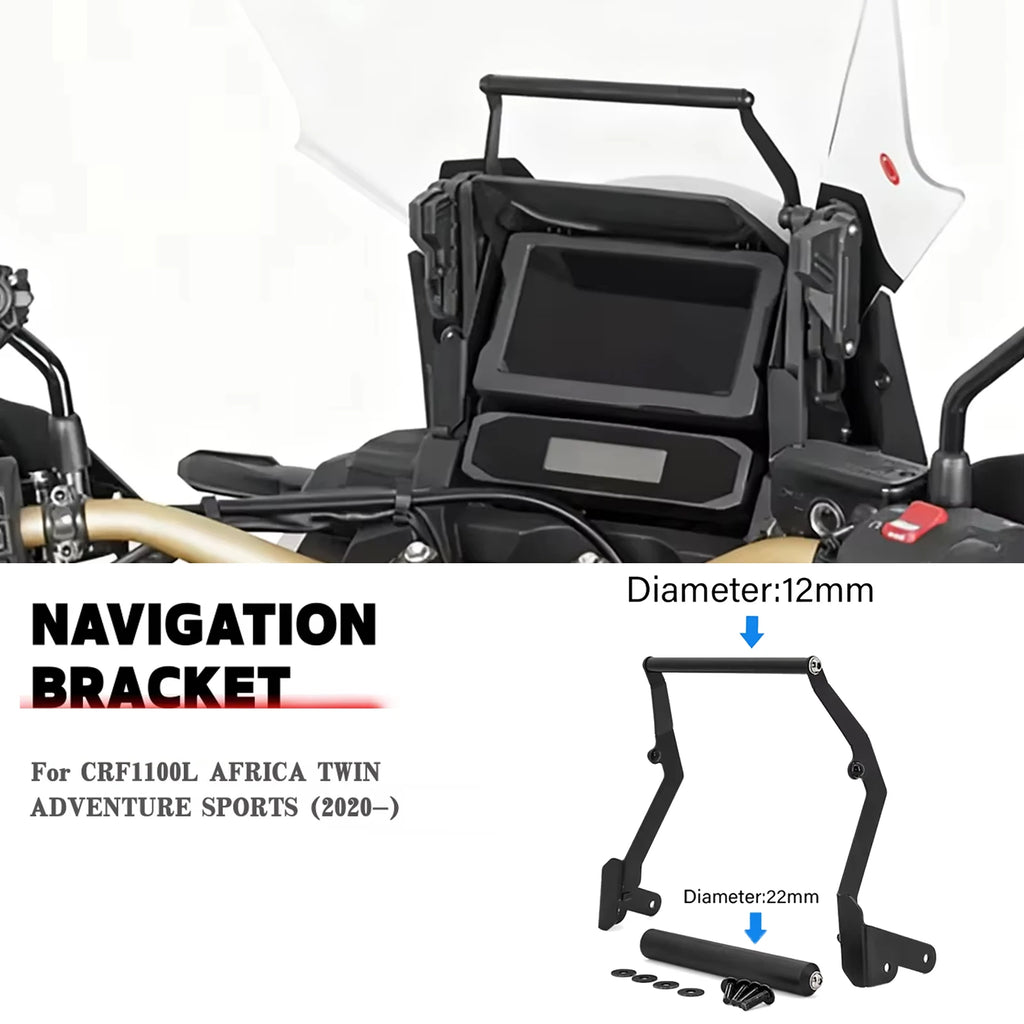 For Honda CRF 1100L Africa Twin ADVENTURE SPORTS 2020- Motorcycle Support GPS Navigation Bracket Stand Holder Phone Mobile Phone