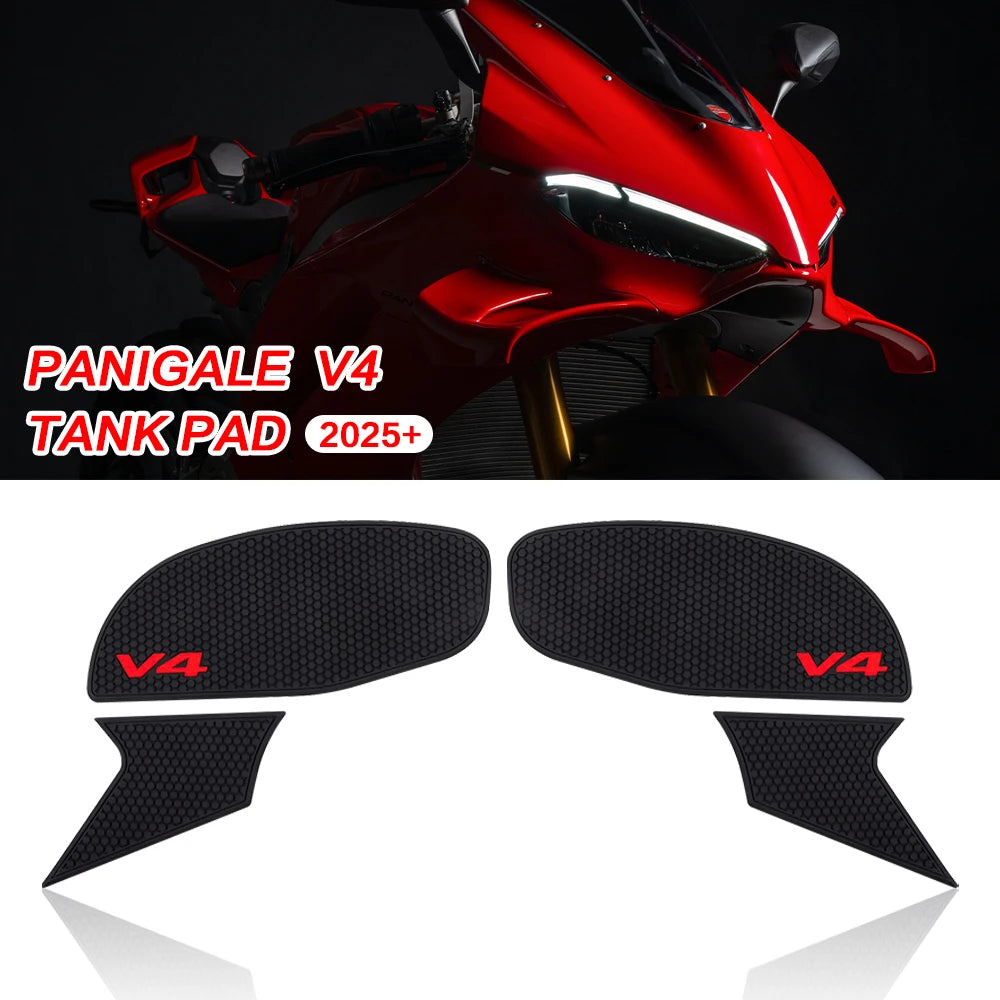 Panigale V4 2025 Tank Pad Motorcycle accessories Fuel Tank Pad For DUCATI Panigale V4 V4S 2025 2026 Non-slip Side Fuel Tank Pad