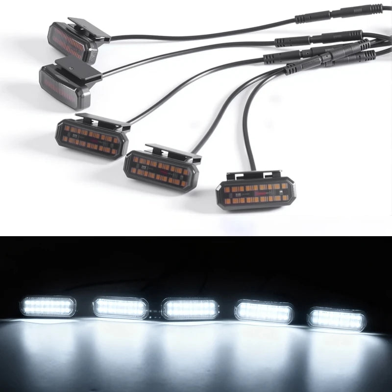 18LED Front Grille Light FOR BYD LEOPARD 8 DENZA B8 Car Daytime Running Light Wheel Eyebrow Lamp For Pickup Offroad 12V
