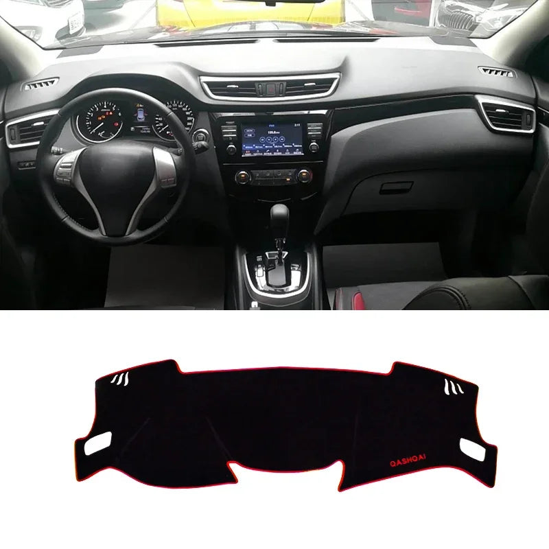 For Nissan Qashqai J11 2014~2024 2025 Car Console Non-slip Mat Dashboard Cover Sunshade Anti-UV Carpets Pad Interior Accessories