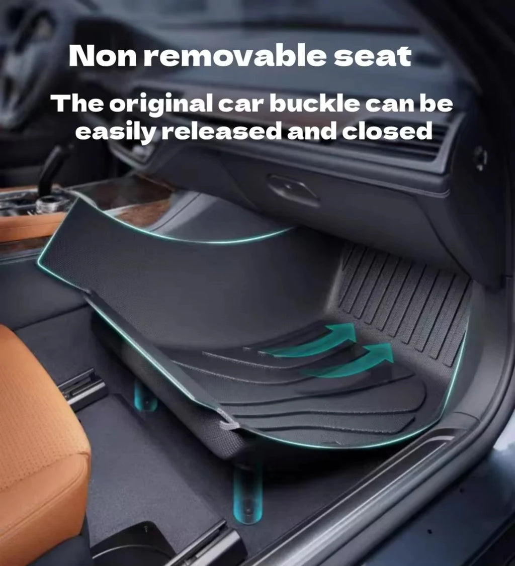 For Audi A3 Sportsback 2024 2025 TPE Floor Mats and Trunk Mats, 3D Waterproof Anti-Slip Backrest Mats (Not for Limousine Models)
